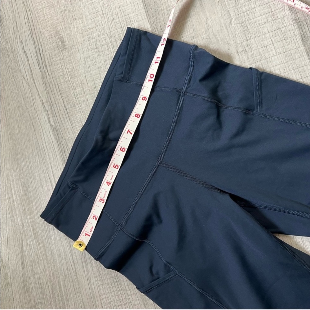 LULULEMON Fast and Free Crop Leggings II 19" Navy Blue Size 4 Side Pocket - Picture 10 of 13